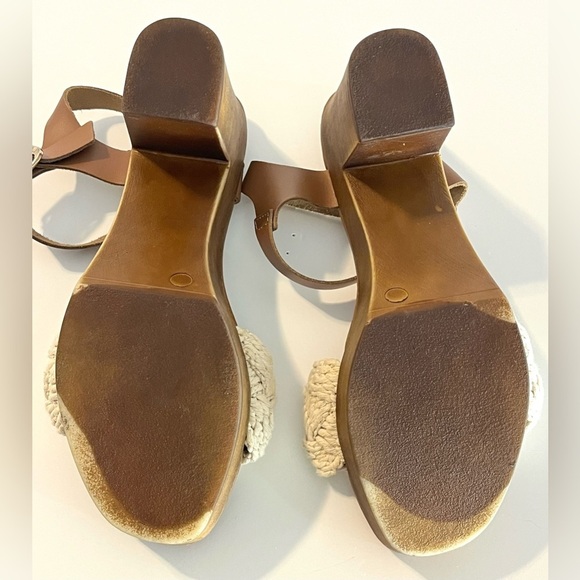 Seychelles Jump for Joy Women's Wood Heeled Sandals w Macrame Detail Size 7 - Picture 11 of 14